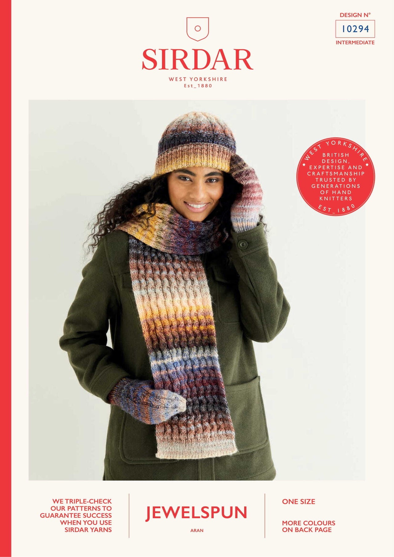 Hat, Scarf & Mitts in Sirdar Jewelspun - 10294 - Downloadable PDF