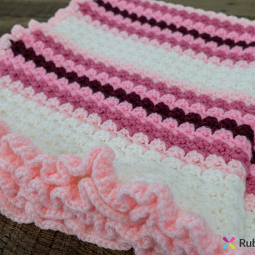 Sweet Pea Wattle Stitch Crochet Blanket