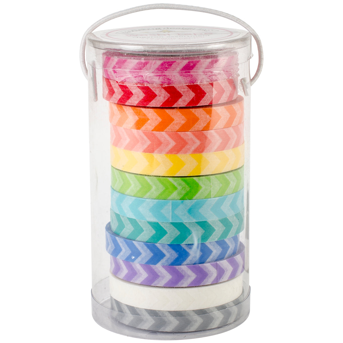 Doodlebug Kraft In Color Washi Tape 8mm, 12yds, 12/Pkg - Chevron