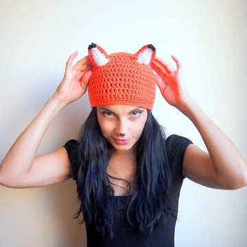 Fox ears hat foxy beanie halloween costume