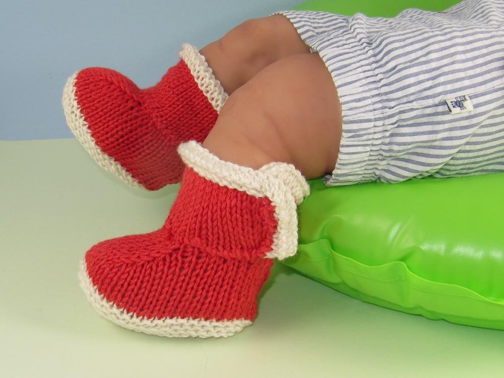 Baby 2 Colour Simple Trim Booties