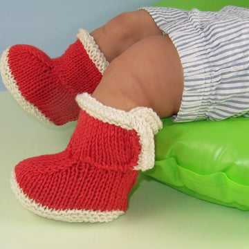 Baby 2 Colour Simple Trim Booties