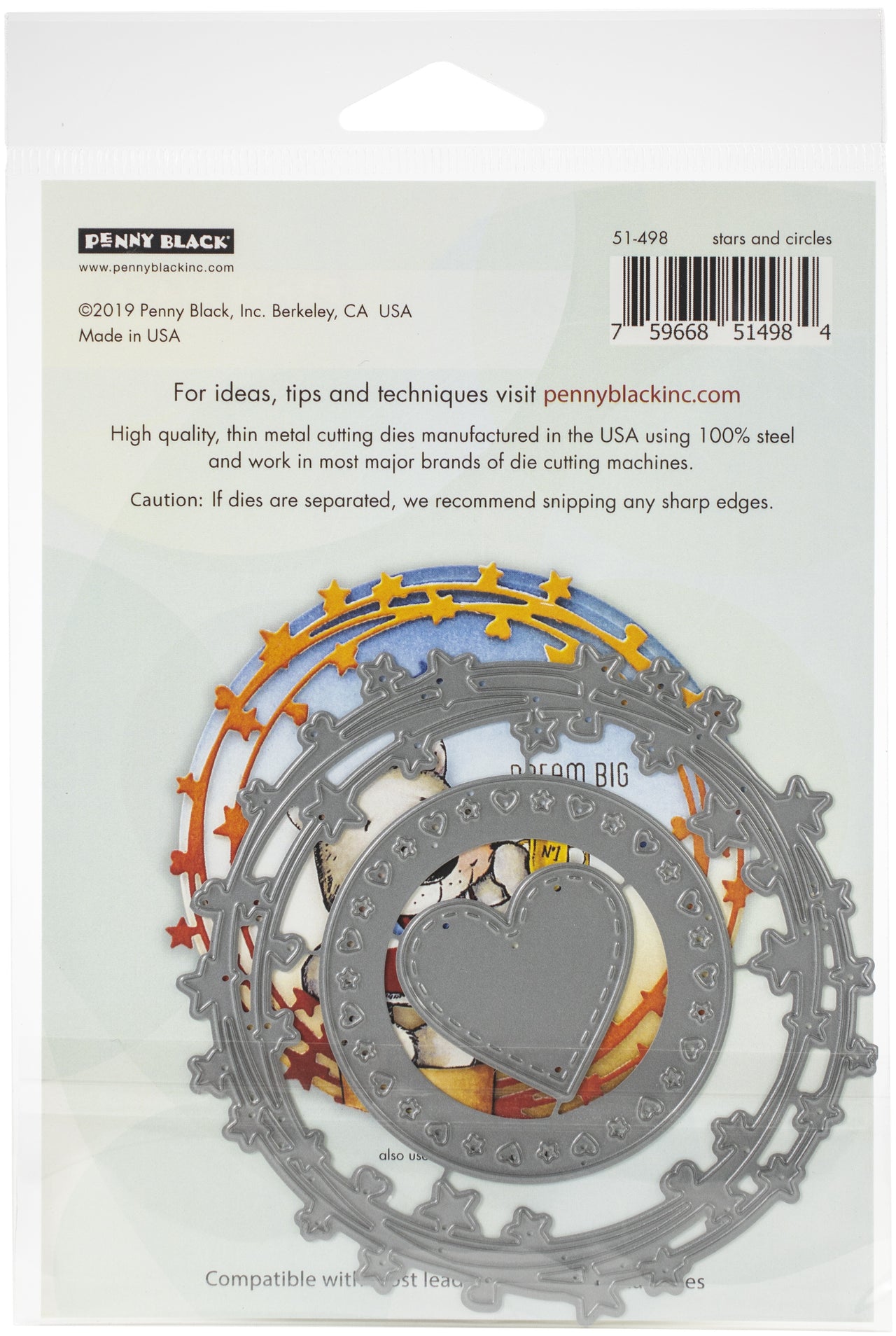 Penny Black Creative Dies - Stars & Circles 4.1"X4.1"