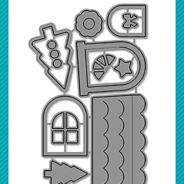 Lawn Fawn Lawn Cuts Custom Craft Add On Dies - Scalloped Treat Box Winter House