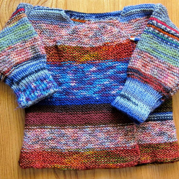 Sock-yarn baby jacket