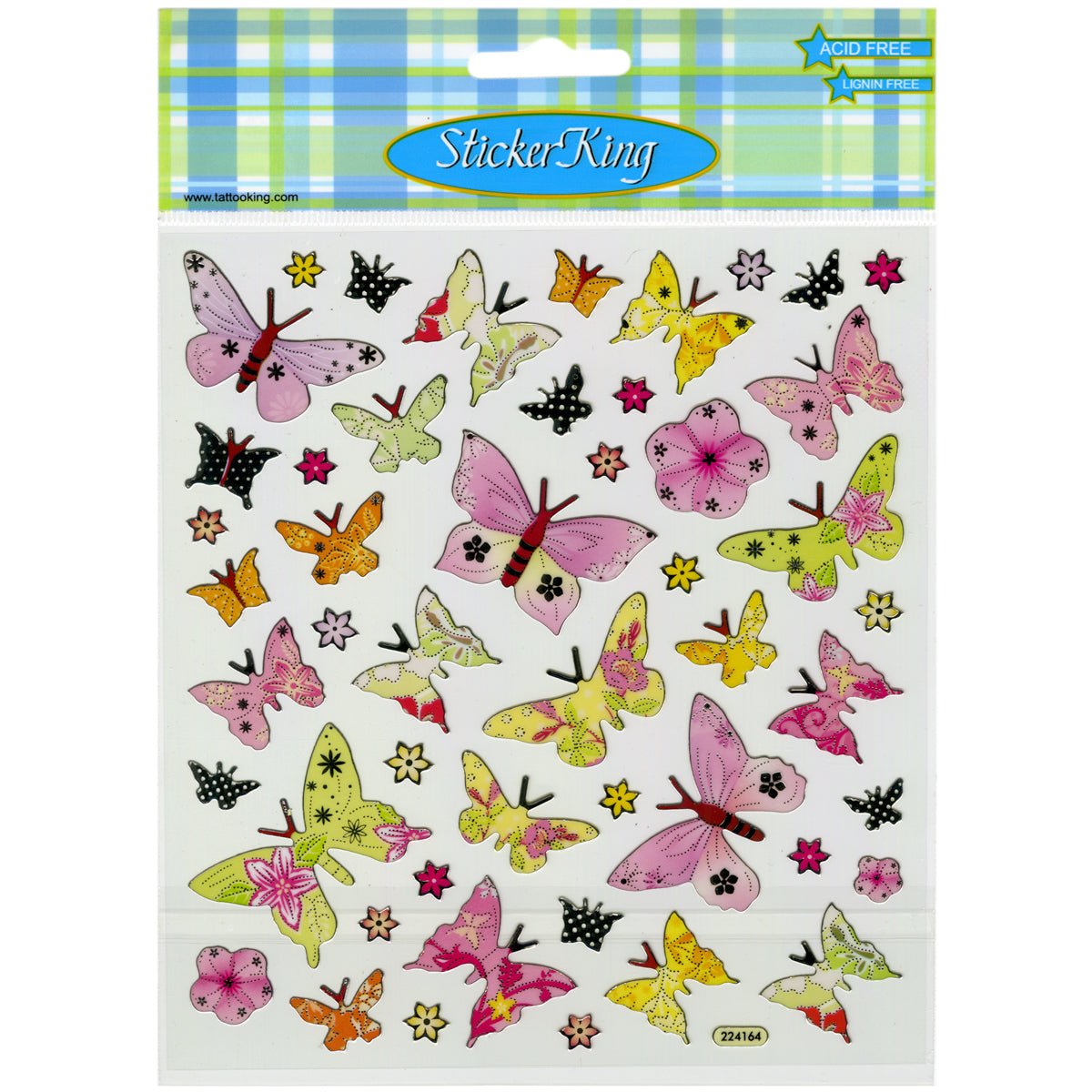 Tattoo King Sticker King Stickers - Batik Butterflies
