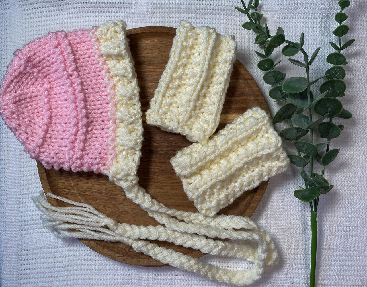 Chunky Baby Bonnet Set
