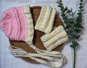 Chunky Baby Bonnet Set