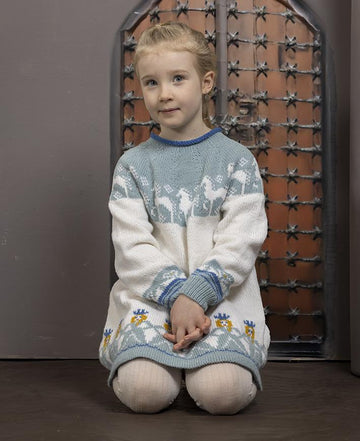 Cassandra Tunic In Blue in Viking Garn Alpaca Storm - Downloadable PDF