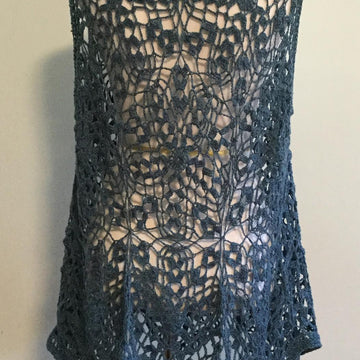 Scalloped Edge Trapeze Tunic Tank Top