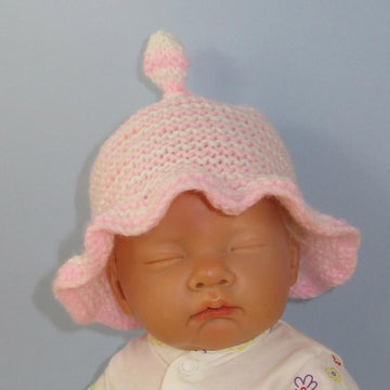 Baby Simple Stripe Topknot Sun Hat