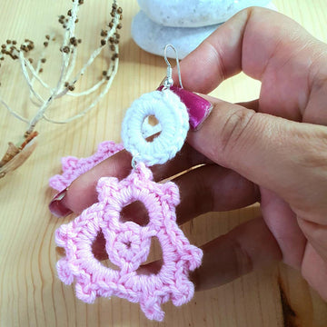 Triangle and ring earring