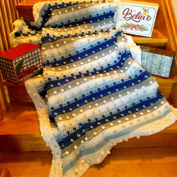 Bobble Blanket Decked in Blue