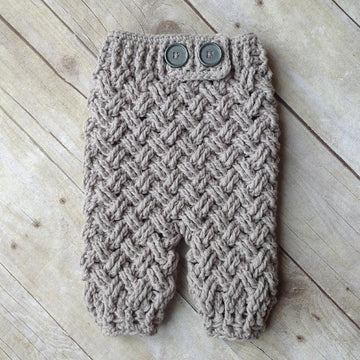 Diagonal Weave Baby Pants