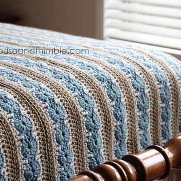 Ocean Shore Afghan Blanket US TERMS 5436