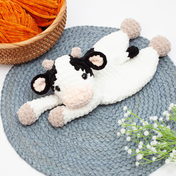 Cow lovey crochet pattern. Baby lovey