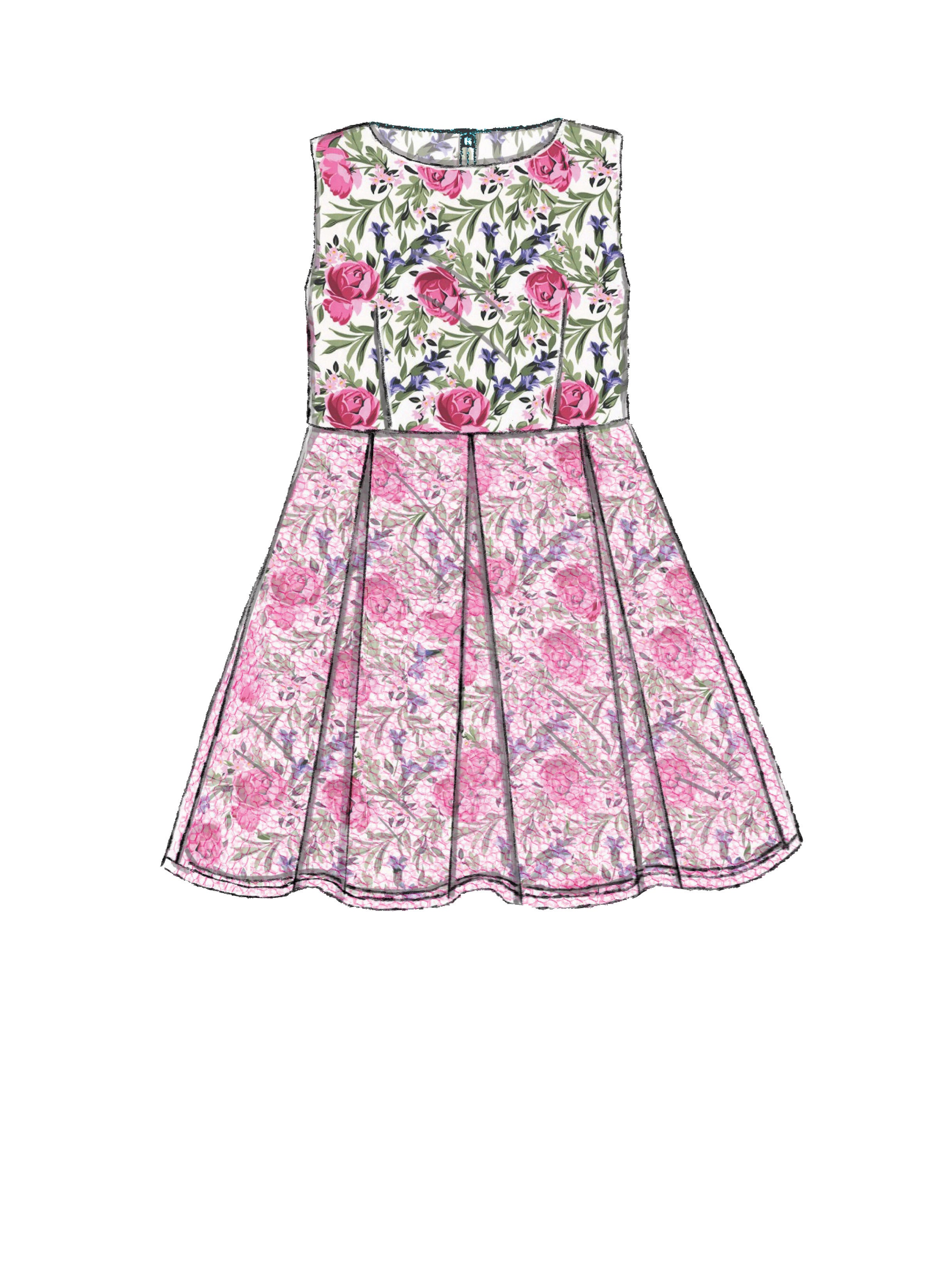 McCall's Children/Girls' Dresses and 18" Doll Dress M7707 - Sewing Pattern
