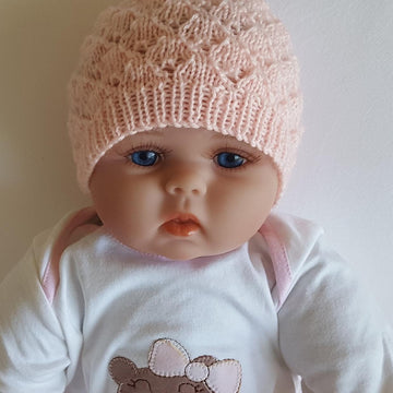 Molly - 4ply lace hat for baby