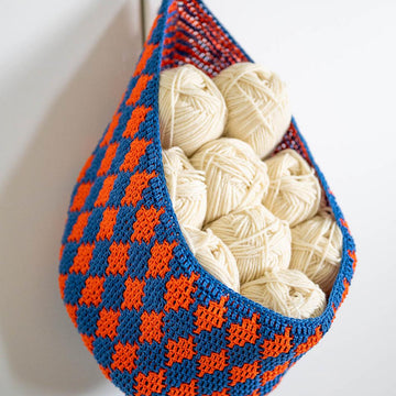 Hanging Mosaic Crochet Basket