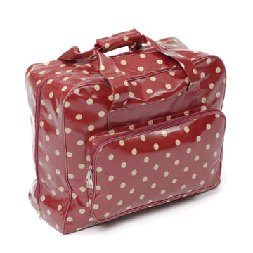 Hobbygift Red Spot Glossy Sewing Machine Bag
