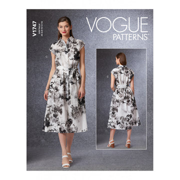 Vogue Misses' Dress and Belt V1747 - Sewing Pattern
