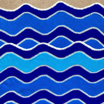 Tunisian ripple blanket by HueLaVive