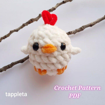 Baby chicken crochet pattern pdf, Amigurumi tiny chick keychain, Easter day gift for kids, Easter basket stuffer, Plush pocket toys handmade