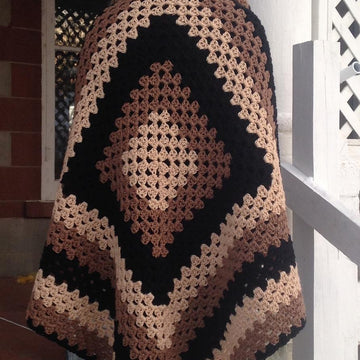 Granny Square Hooded Afghan