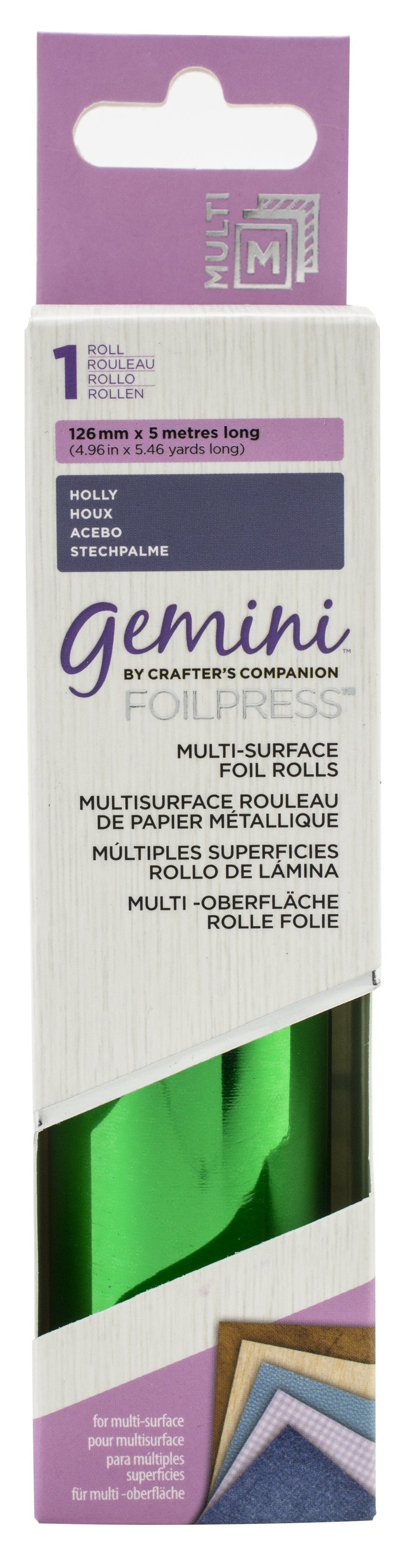 Crafter's Companion Gemini FoilPress Multi Surface Foil Roll - Holly