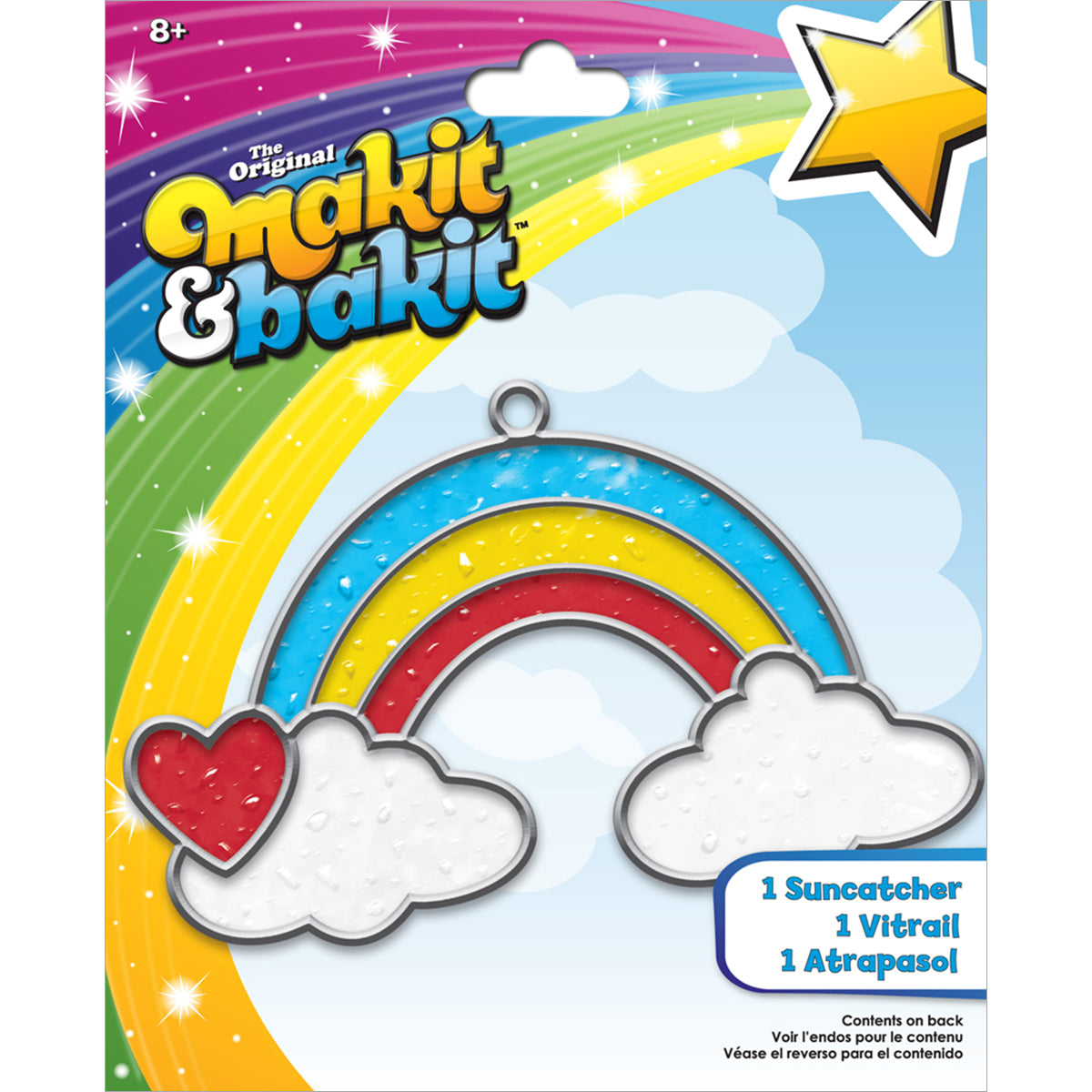 American Crafts Makit & Bakit Suncatcher Kit - Rainbow W/Clouds