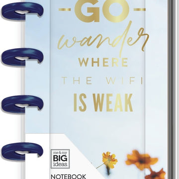 The Happy Planner Mini Skinny Notebook W/60 Sheets - Let's Go Wander Where The Wifi Is