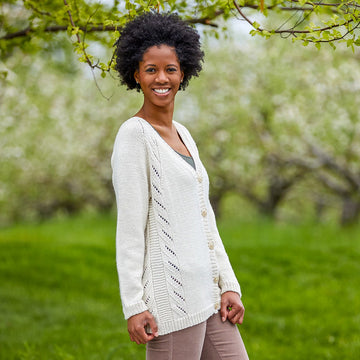 787 Colum Cardigan - Knitting Pattern for Women in Valley Yarns Northfield