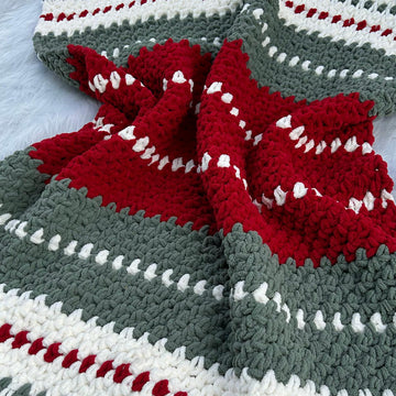 Christmas Lane Striped blanket
