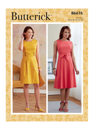 Butterick Misses' Dress B6676 - Sewing Pattern