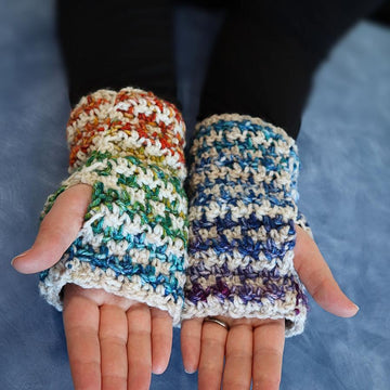Frost Blossom Wrist Warmers