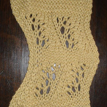 #68 Sinuously Curved Lace Scarf