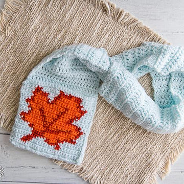 Pumpkin Leaf Pocket Scarf