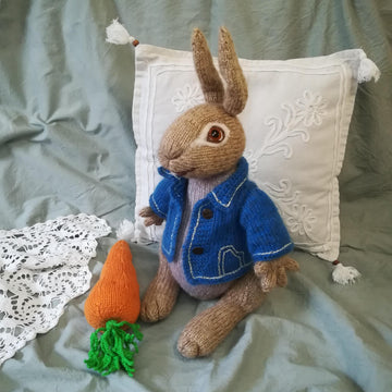Peter Rabbit, Toy Knitting Pattern for Kids  Downloadable PDF, English