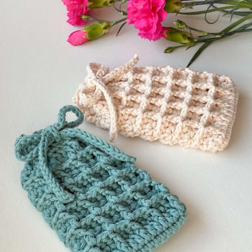 Waffle Stitch Soap Saver Bag