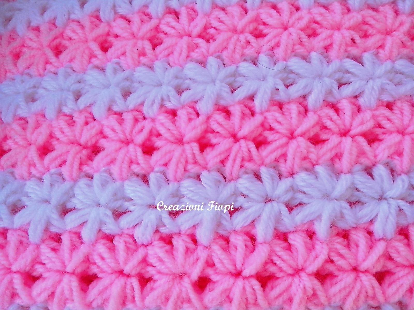 Star couch puff baby blanket stitch