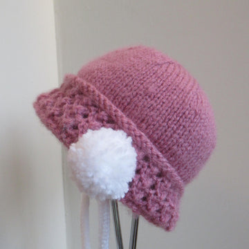 Baby Winter Lacy Top Beanie, Bootee, Mitten Set