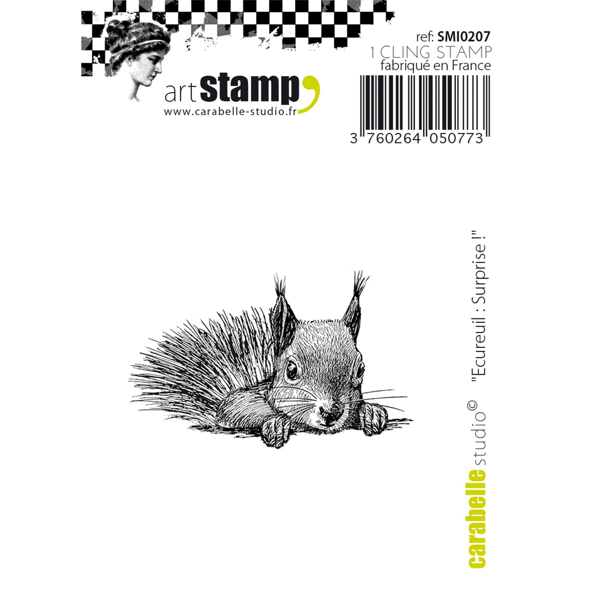 Carabelle Studio Cling Stamp Small 2"X2.75" - Squirrel - Surprise!