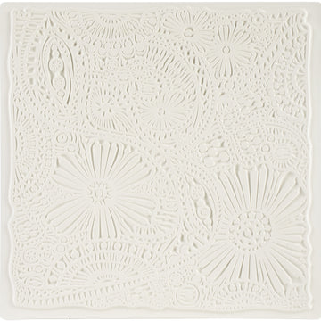 Carabelle Studio Art Printing Square Rubber Texture Plate - Of Threads & Flowers