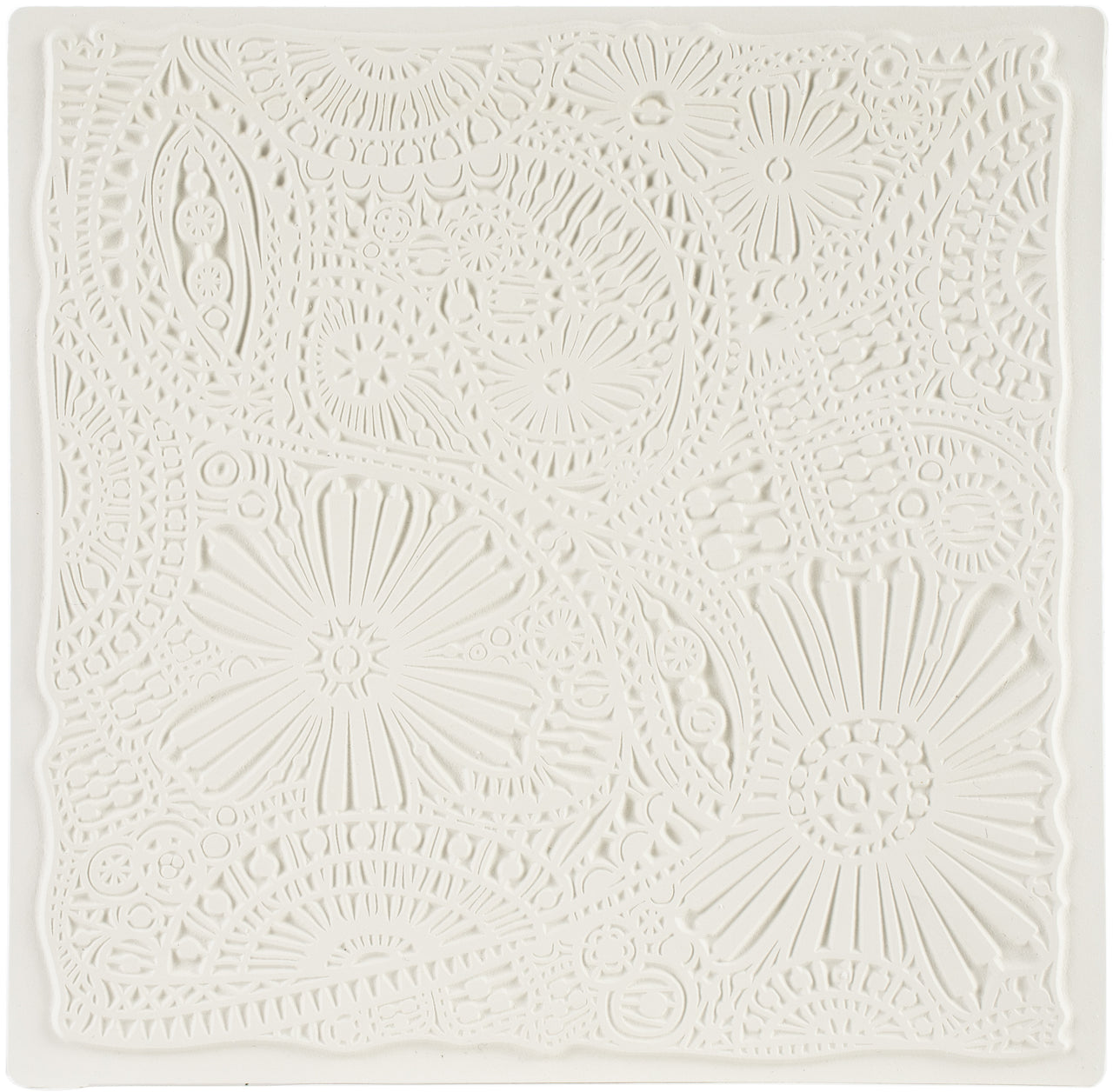 Carabelle Studio Art Printing Square Rubber Texture Plate - Of Threads & Flowers