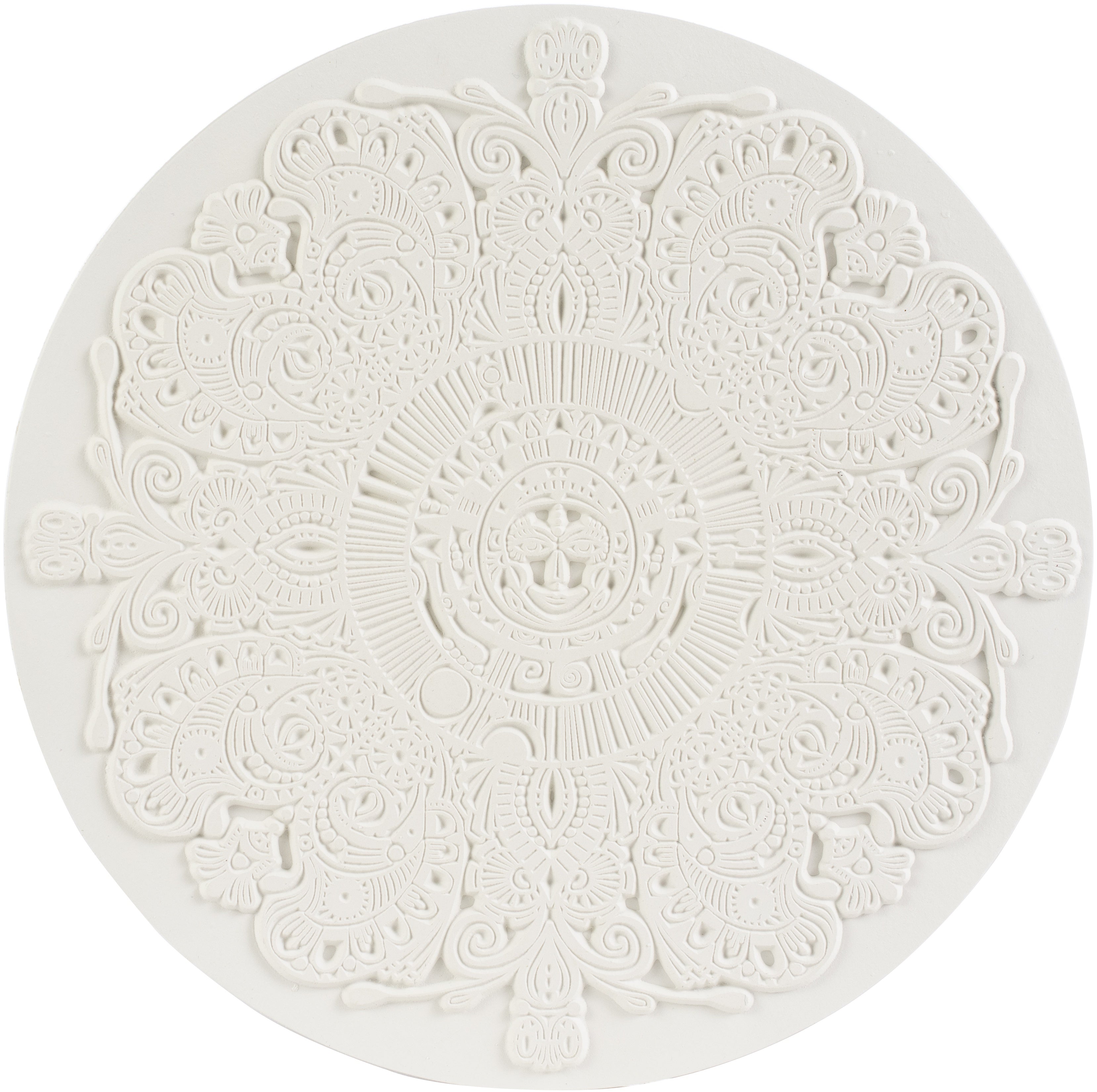 Carabelle Studio Art Printing Round Rubber Texture Plate - Smile Mask