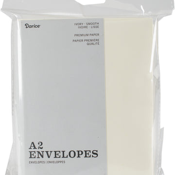 Darice Heavyweight A2 Envelopes (4.375"X5.75") 50/Pkg - Ivory