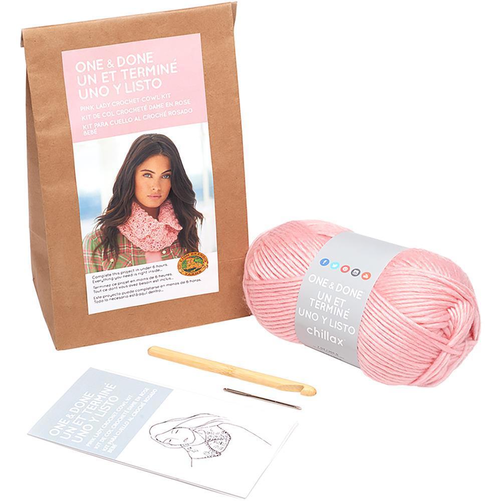Lion Brand PINK LADY CROCHET COWL