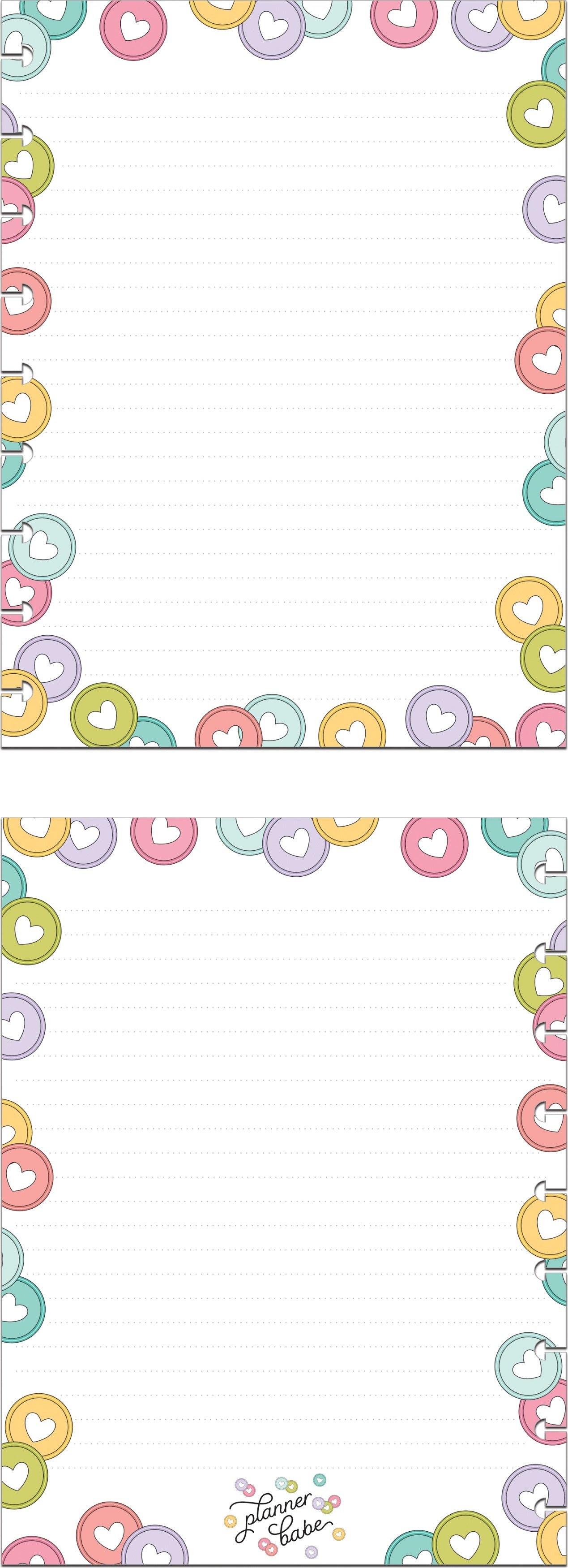 Happy Planner Medium Full Sheet Fill Paper 40/Pkg - Planner Babe