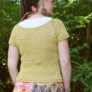 Eyelet Yoke Pullover