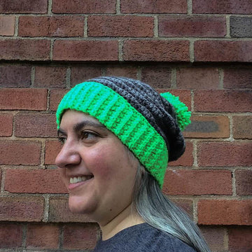Pop of Color Waves Slouchy Hat